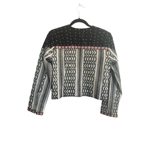 TulaRosa Studded Embroidered Front Zip Womens Small Jacket Art To Wear #6417 - Picture 2 of 16